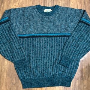 Vintage Weekends  Oversized Long Sleeve Grandpa Geometric Sweater  Size  L